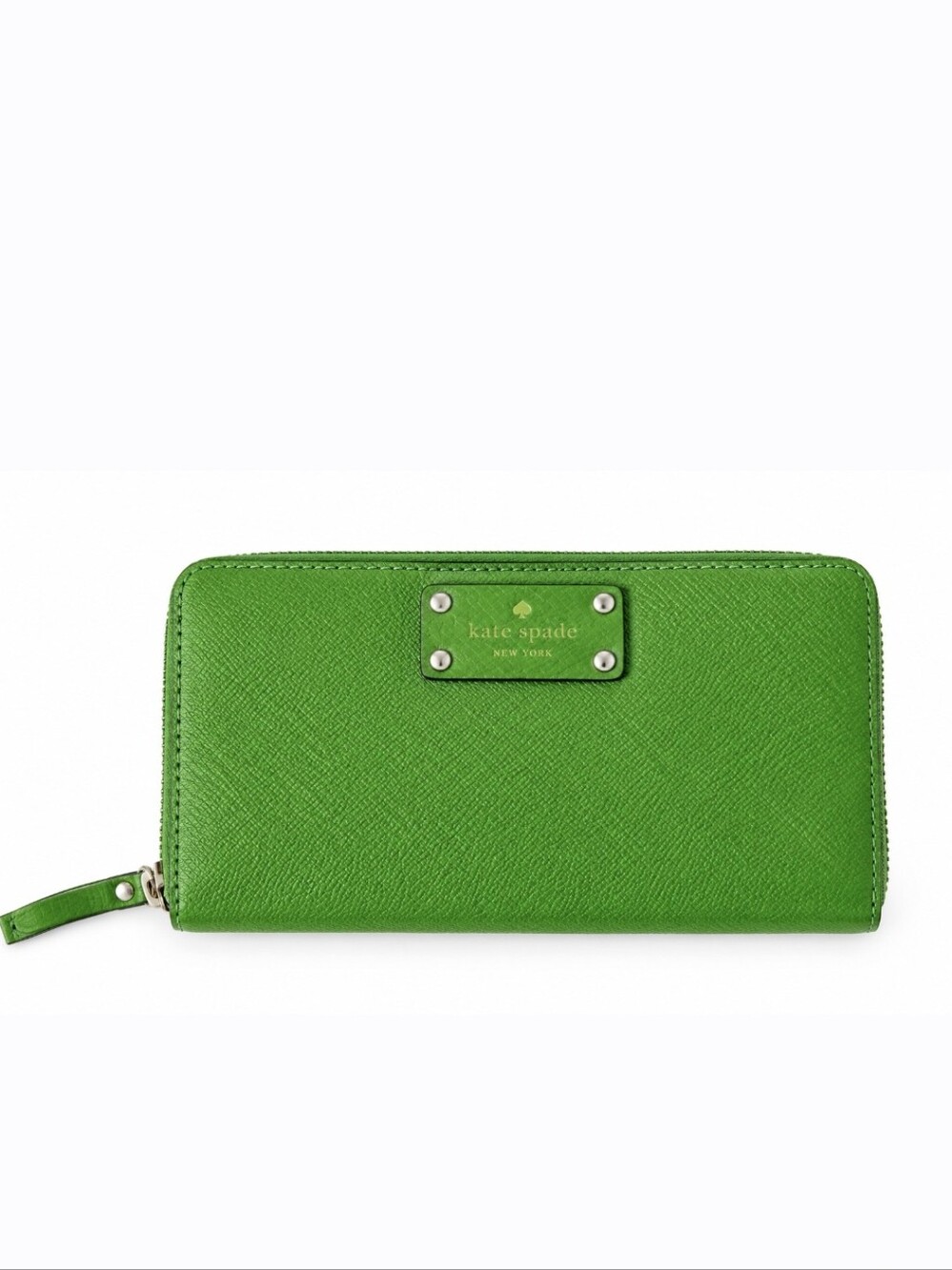 Kate Spade Wellesley Neda Green Pebbled Leather Zip-Around Wallet